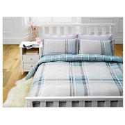 tesco Pastel Check Print Duvet Set King, Pastel