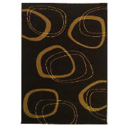 tesco Patina Double Circles Rug, Chocolate