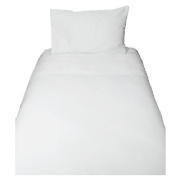 Tesco Pintuck Single Duvet Set, White