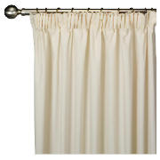 Plain Canvas Unlined Pencil Pleat Curtain