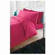 Plaindye Duvet Set Single, Magenta