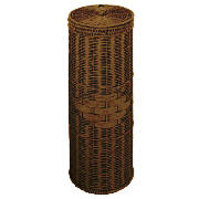 rattan toilet roll store Dark Natural