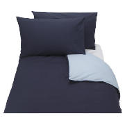 tesco Reversible King Duvet Set, Midnight/Powder