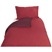 tesco Reversible Single Duvet Set, Red