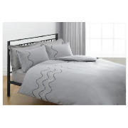 tesco Ripples Embroidered Duvet Set Double,