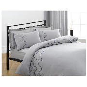 tesco Ripples Embroidered Duvet Set Single,