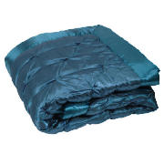 Satin Bedspread Double/ King, Teal 200x220cm