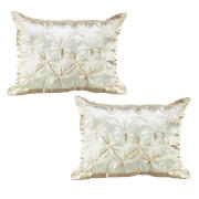 Satin Cushion, Cream Twinpack