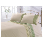 Tesco Satin Pintuck Duvet Set Kingsize, Cream