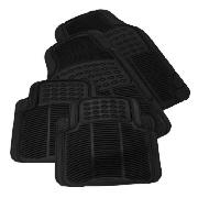 Tesco Set of 4 Rubber Car Mats- Black