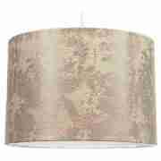 Tesco silver foil faux suede drum shade