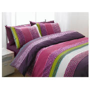Tesco Smith Stripe Print Duvet Set Kingsize, Hot