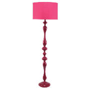 Spindle floor lamp fuschia