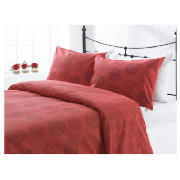 Tesco Spiral Print Duvet Set Single, Red