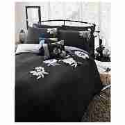 Stitched Floral Applique Double Duvet Set,