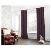 Taffetta Lined Curtain Tab Top, Plum