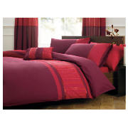 Texas Embroidered Duvet Set Double, Plum