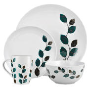 Textured Leaf 16 pce dinner set