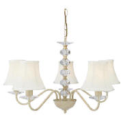 Twisted Shade Chandelier, Cream