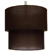 Two Tier Satin Shade, Chocolate