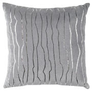 Tesco Velvet Metallic Lines Cushion, Lexie