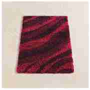 waves shaggy rug 120x170cm raspberry