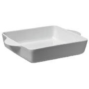 tesco white porcelain baking dish square