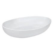 tesco white porcelain vegetable dish, twinpack