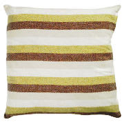 tesco Woven Stripe Cushion Green