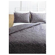 Zebra Print Duvet Set Single, Grey