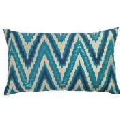 Tesco Zig Zag Foil Printed Cushion Teal