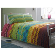 tesco Zig Zag Print Duvet Set Double,