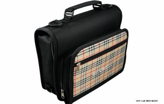TGC  New Shoulder Carry Case Bag for the Panasonic DVD-LS91 9`` Portable DVD Player by TGC  (Jet Black amp; Chinzano Check)