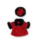 RED VELVET COAT FITS 15 INCH BUILD A BEAR FACTORY