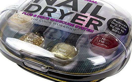 The Colour Workshop The Color Workshop Professional Nail Dryer/ Polish Set, Black