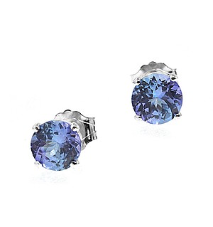 The Diamond Store.co.uk 1 CARAT AA TANZANITE STERLING SILVER EARRINGS