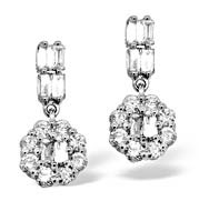 18K WHITE GOLD DIAMOND EARRING 1.01CT