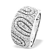 9K Gold Pave Set Diamond Detail Ring (0.64ct)