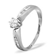 9K White Gold Diamond Ring 0.40CT