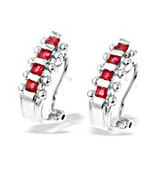 9K White Gold Ruby Earrings (0.27ct)