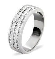 AMY PLATINUM DIAMOND HALF ETERNITY RING 0.50CT G/VS