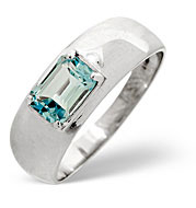 Blue Topaz Ring Blue Topaz 9K White Gold