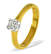 LAUREN 18KY DIAMOND SOLITAIRE RING 0.33CT G/VS