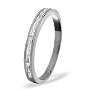 LILY 18KW DIAMOND HALF ETERNITY RING 1.00CT G/VS