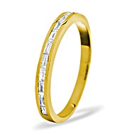 LILY 18KY DIAMOND HALF ETERNITY RING 1.00CT G/VS