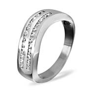 LUCY TWIST 18KW DIAMOND HALF ETERNITY RING 0.50CT G/VS