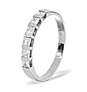 OLIVIA PLATINUM DIAMOND HALF ETERNITY RING 0.50CT H/SI