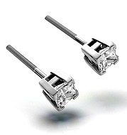 OLIVIA PLATINUM DIAMOND STUD EARRINGS 0.50CT H/SI