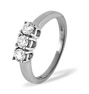 PLATINUM DIAMOND RING 0.50CT G/VS