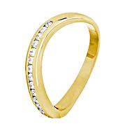 RAE TWIST 18KY DIAMOND HALF ETERNITY RING 0.50CT H/SI